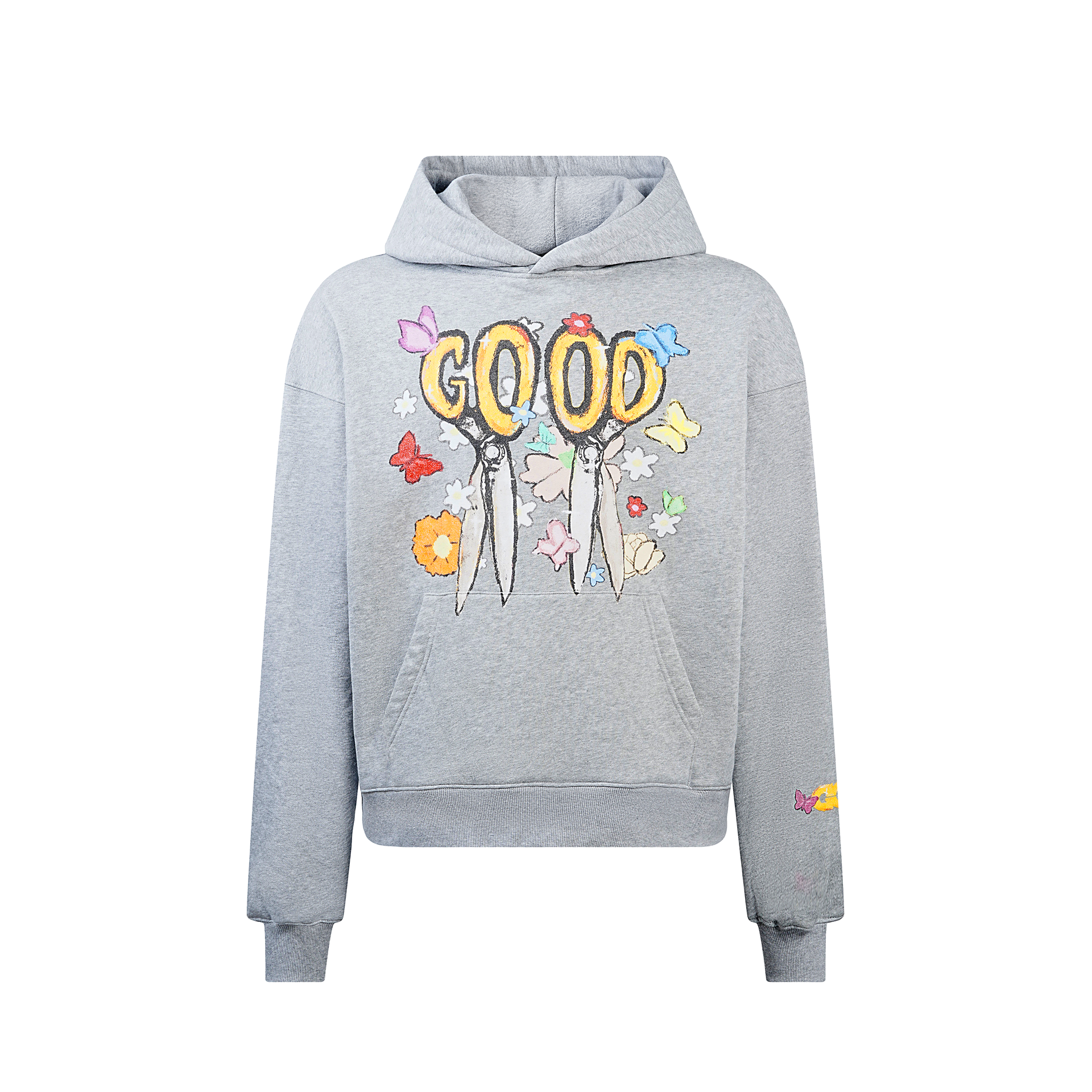 GOODBRAND 2024F/W Butterfly Flower Scissors Crayon Hooded Sweatshirt
