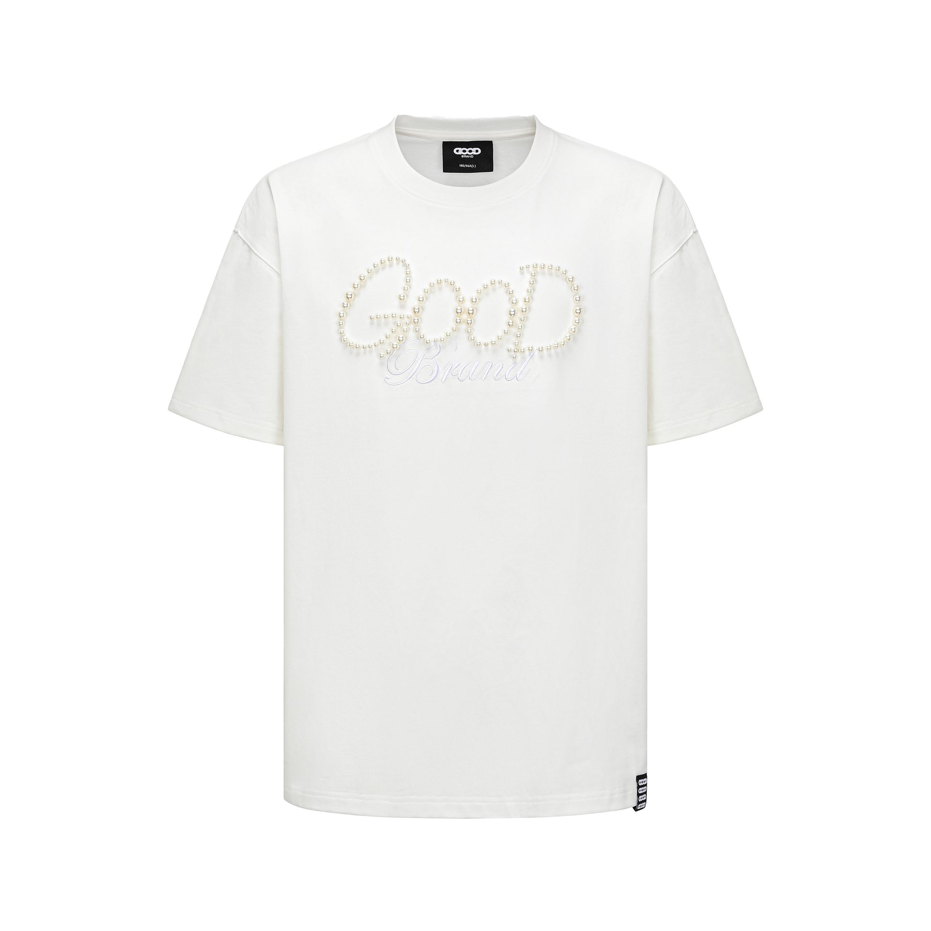 GOODBRAND GOOD Solid Color Pearl Logo Tee