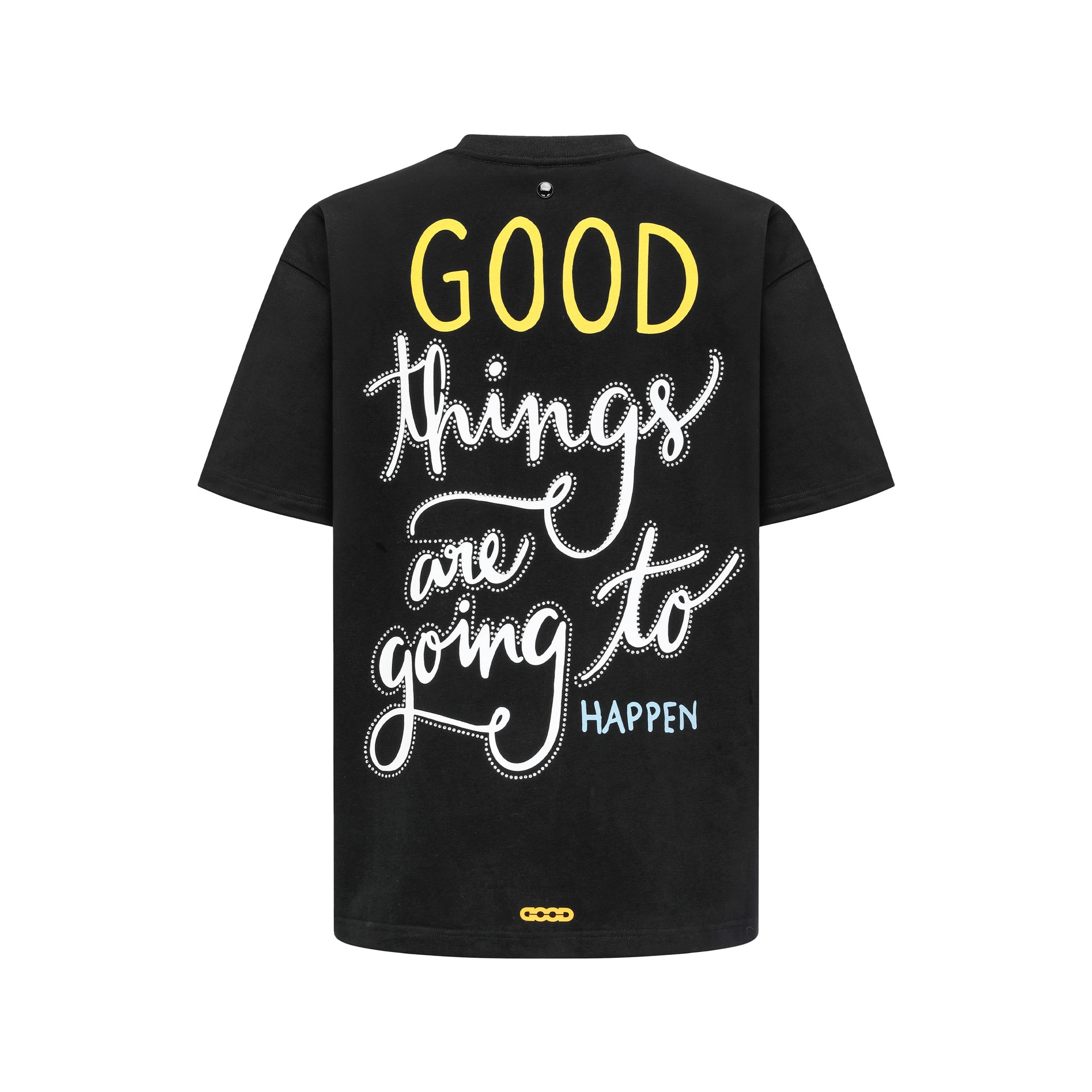 GOODBRAND Palm Tree Hotfix Rhinestone Script Slogan Tee