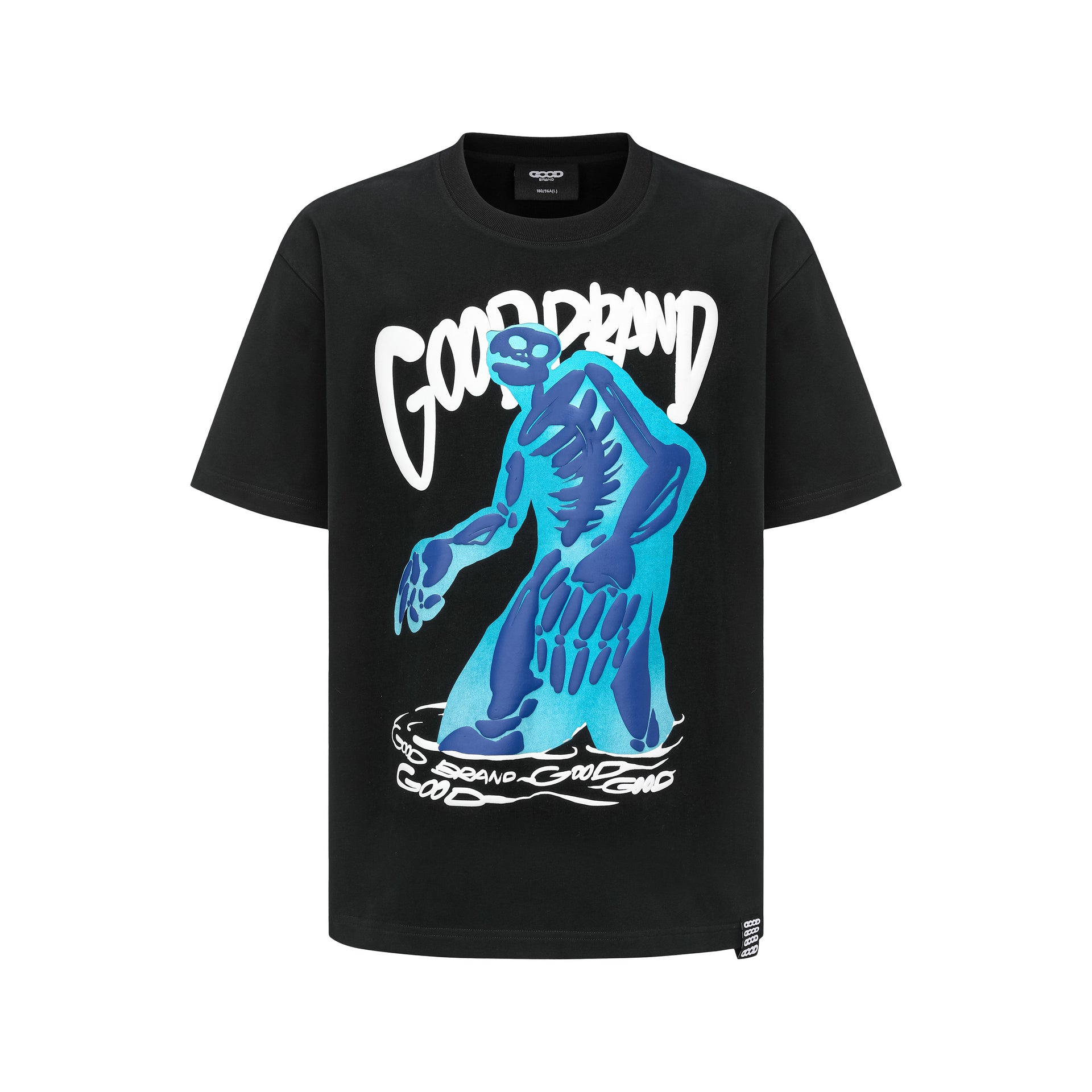 GOODBRAND Blue Skeleton Foam Print Tee