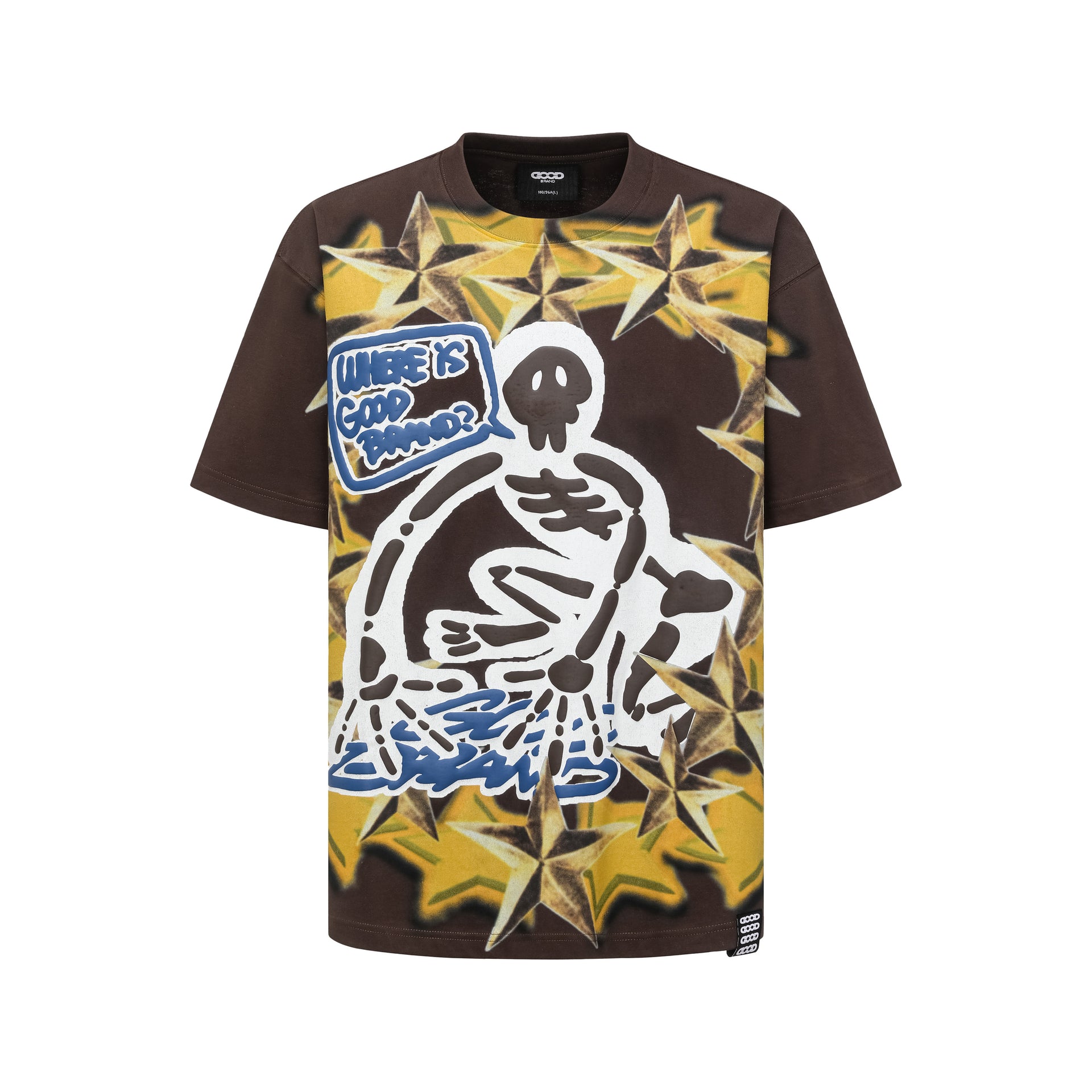 GOODBRAND Skeleton Ghost Star Graffiti Tee