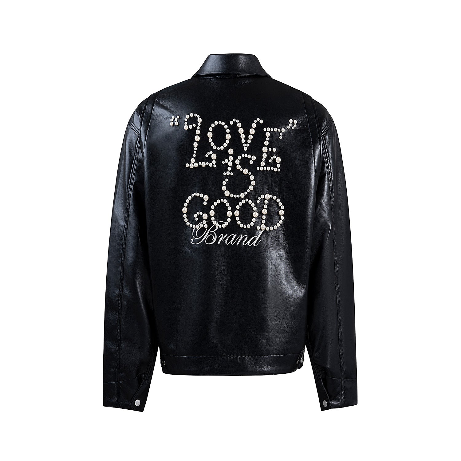 GOODBRAND 2024F/W LOVE IS GOOD Pearl Leather Jacket