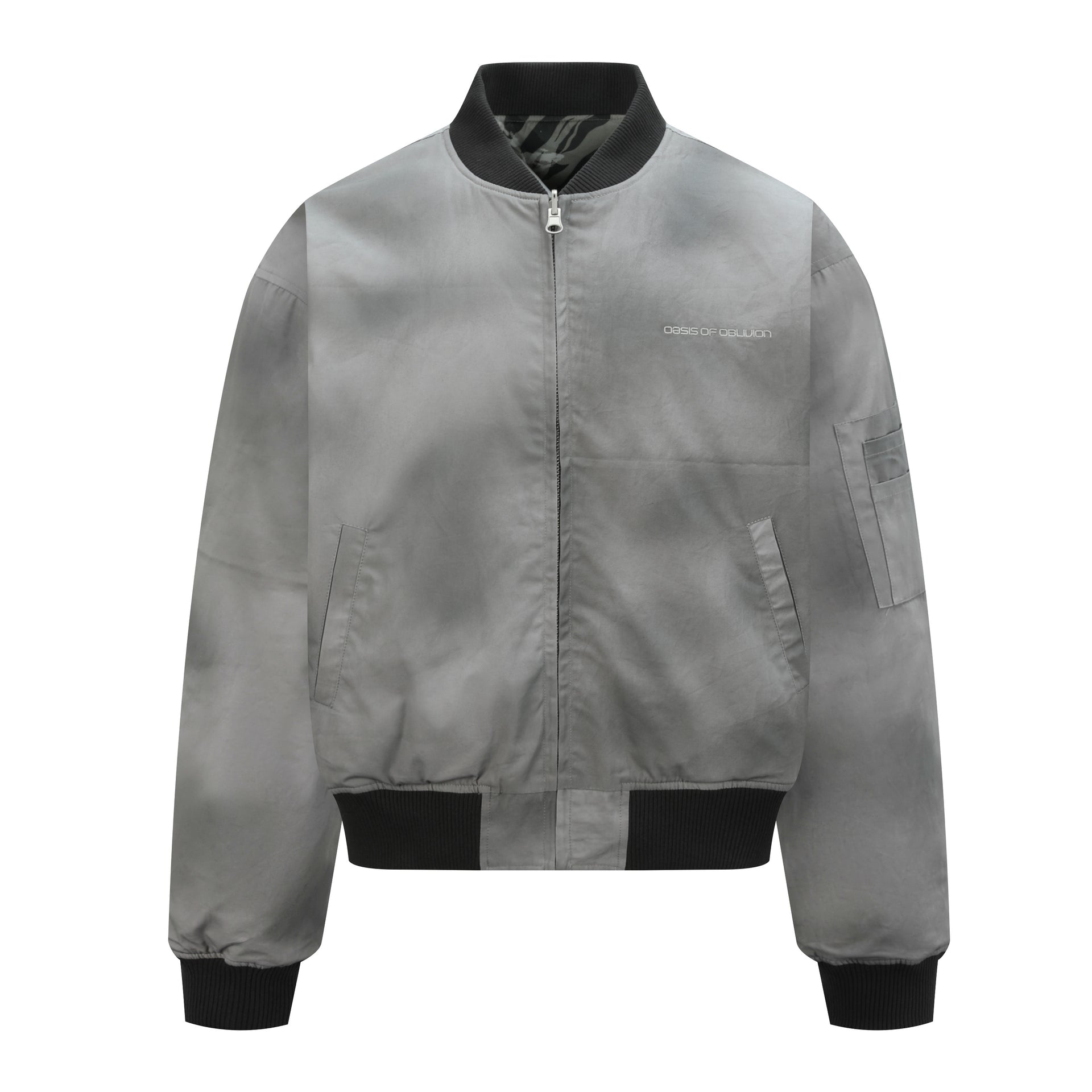 OaOO 'GREY MATTER' Reversible Camo Flight Jacket