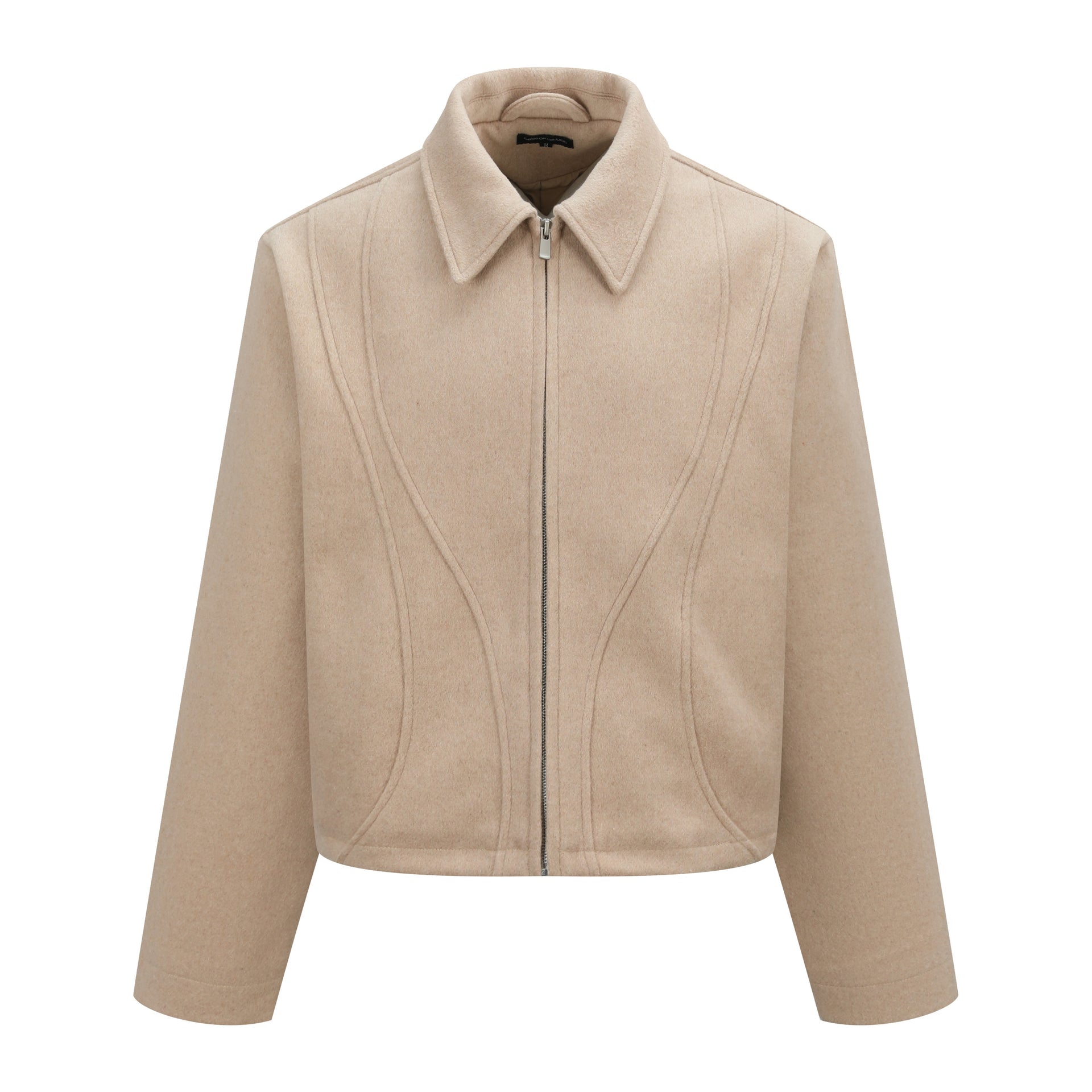 OaOO 'CURVED FLOW' Wool Lapel Jacket
