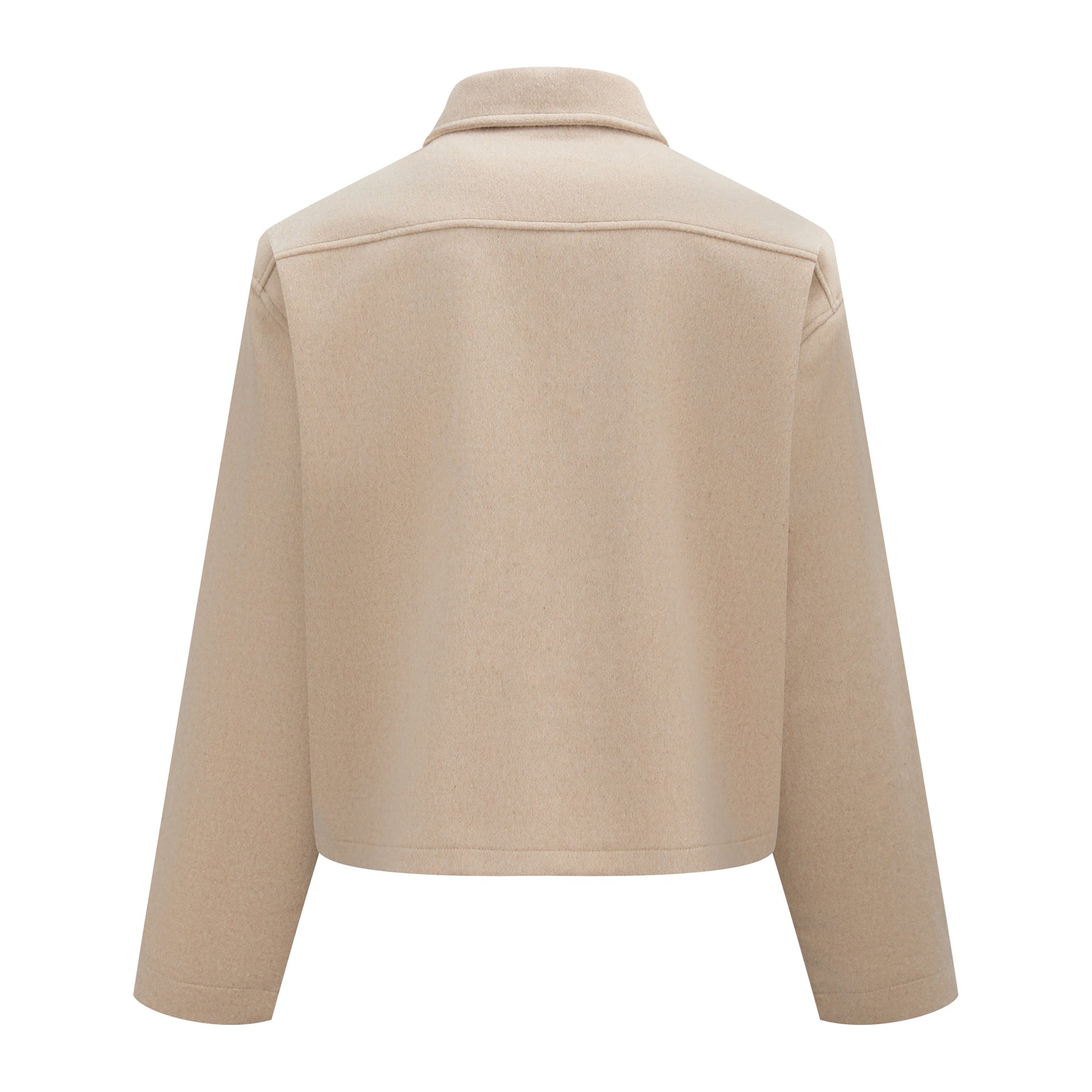 OaOO 'CURVED FLOW' Wool Lapel Jacket