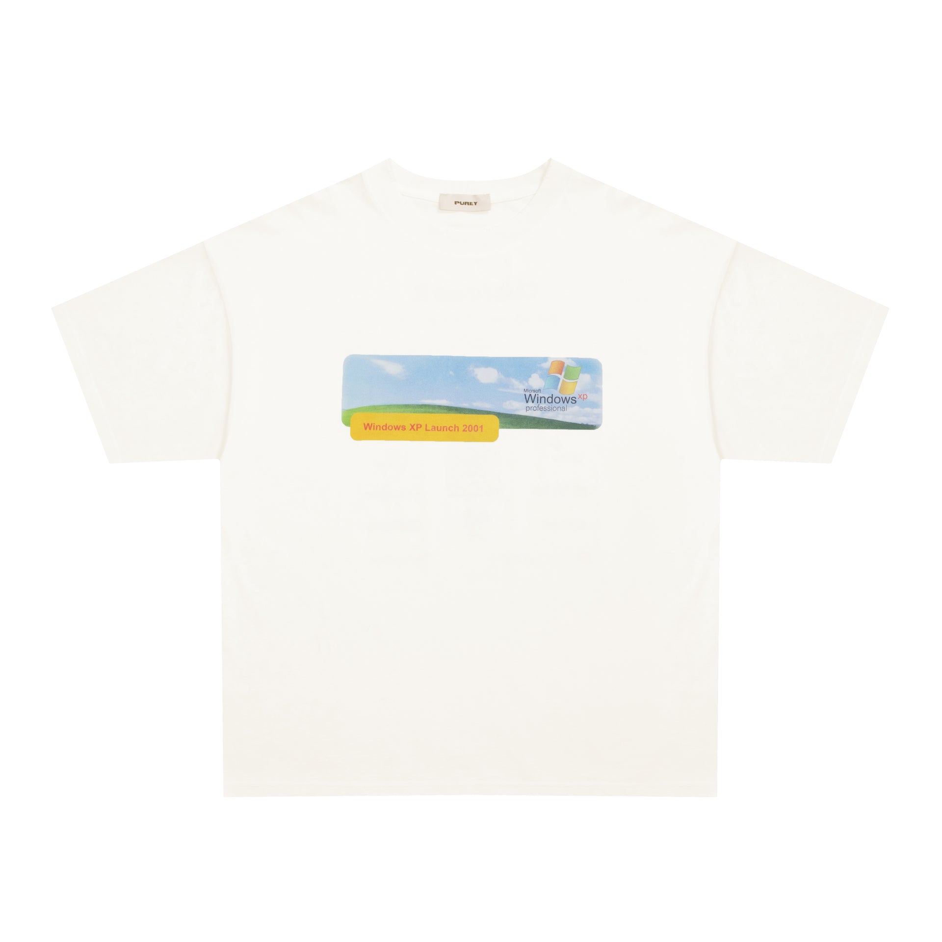 Purey Windows 로고 프린트 티셔츠 빈티지