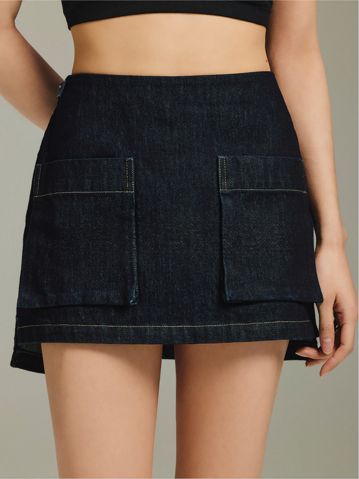Not Boring A-line Denim Mini Skirt