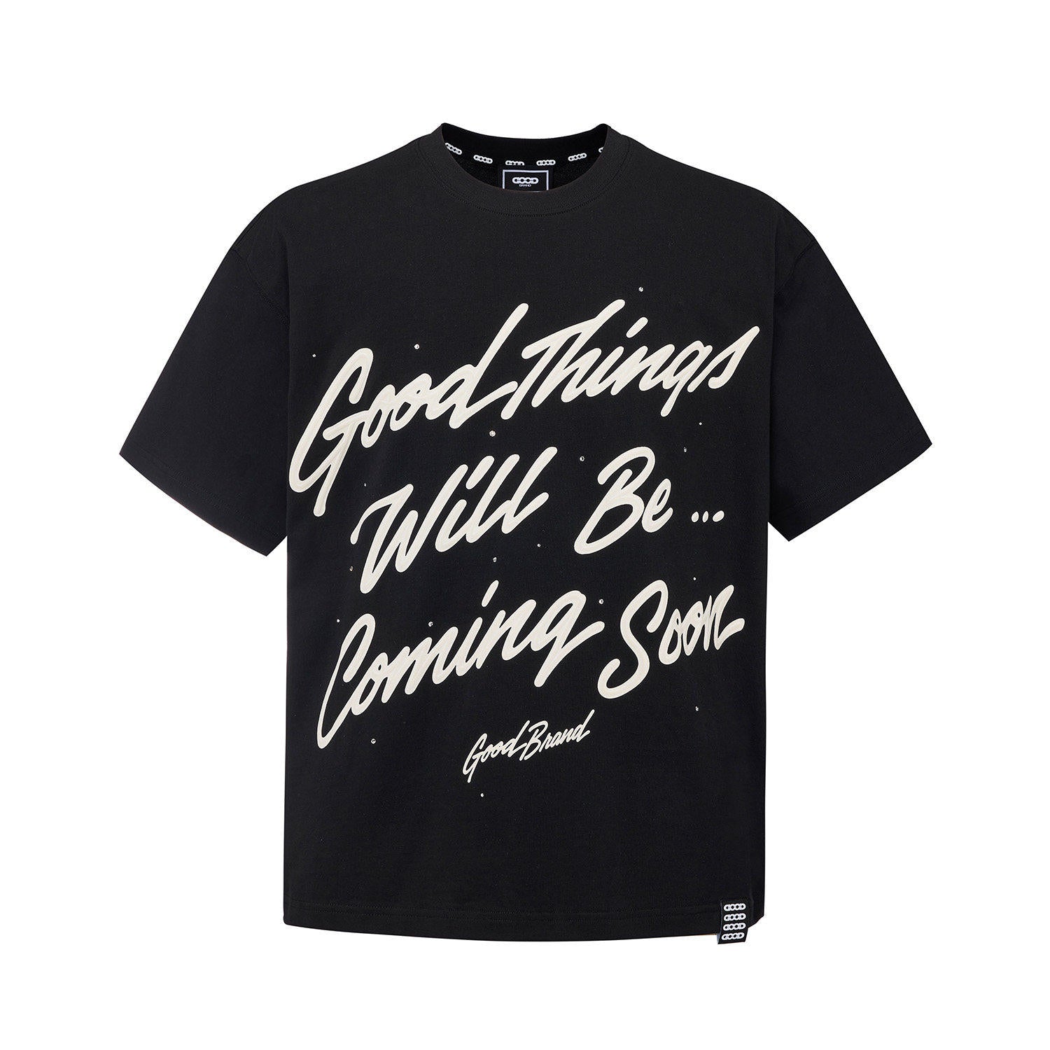 GOODBRAND26SS Handwritten 3D Puff Slogan T-shirt