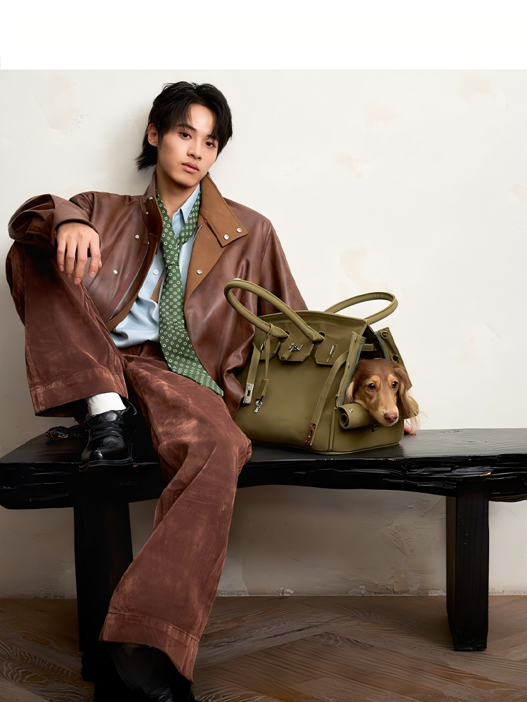 Not Boring Boreboi  Convertible Canvas Pet Handbag & Crossbody Bag