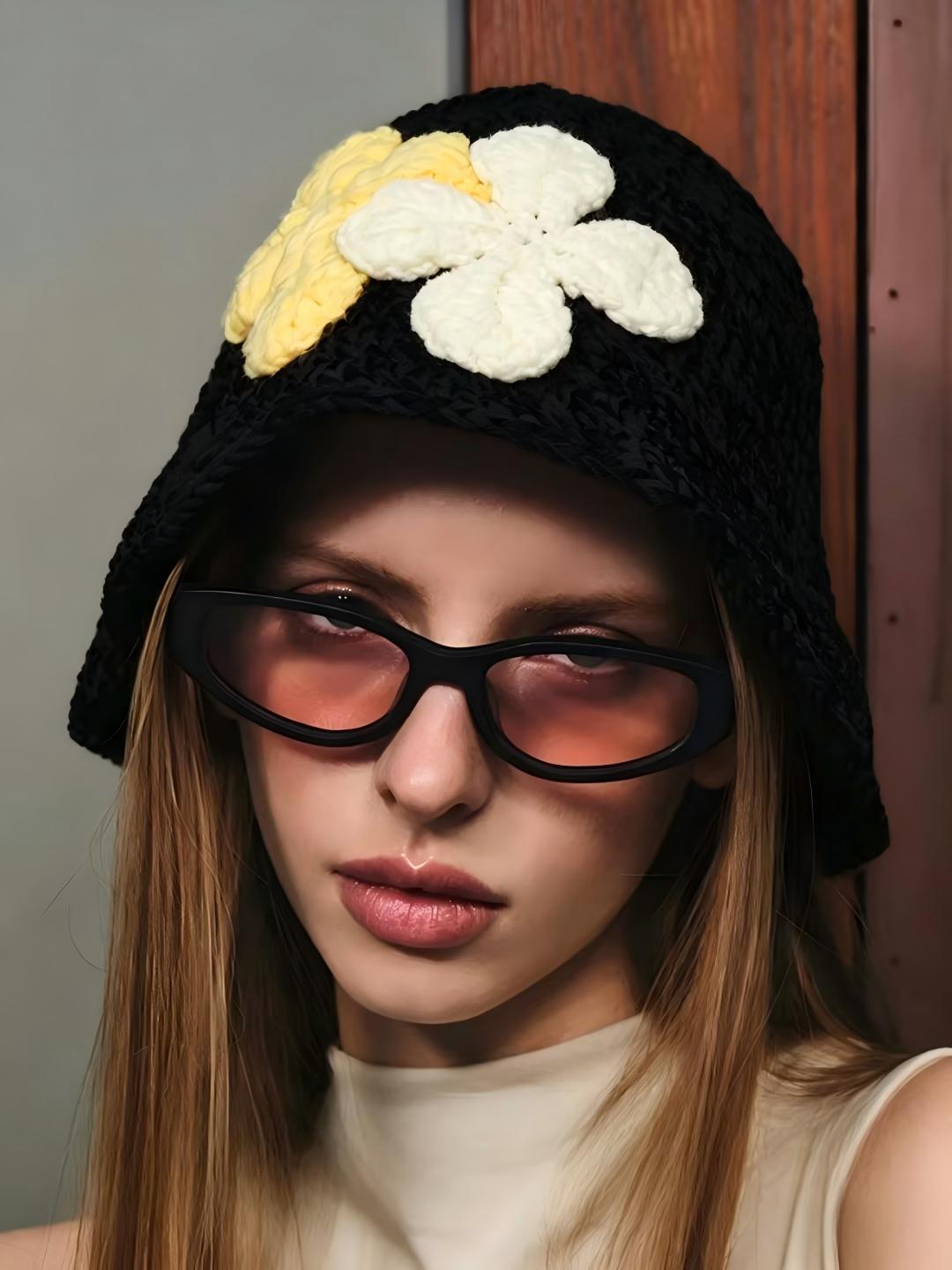Not Boring Yarn Embroidery Patch Bucket Hat