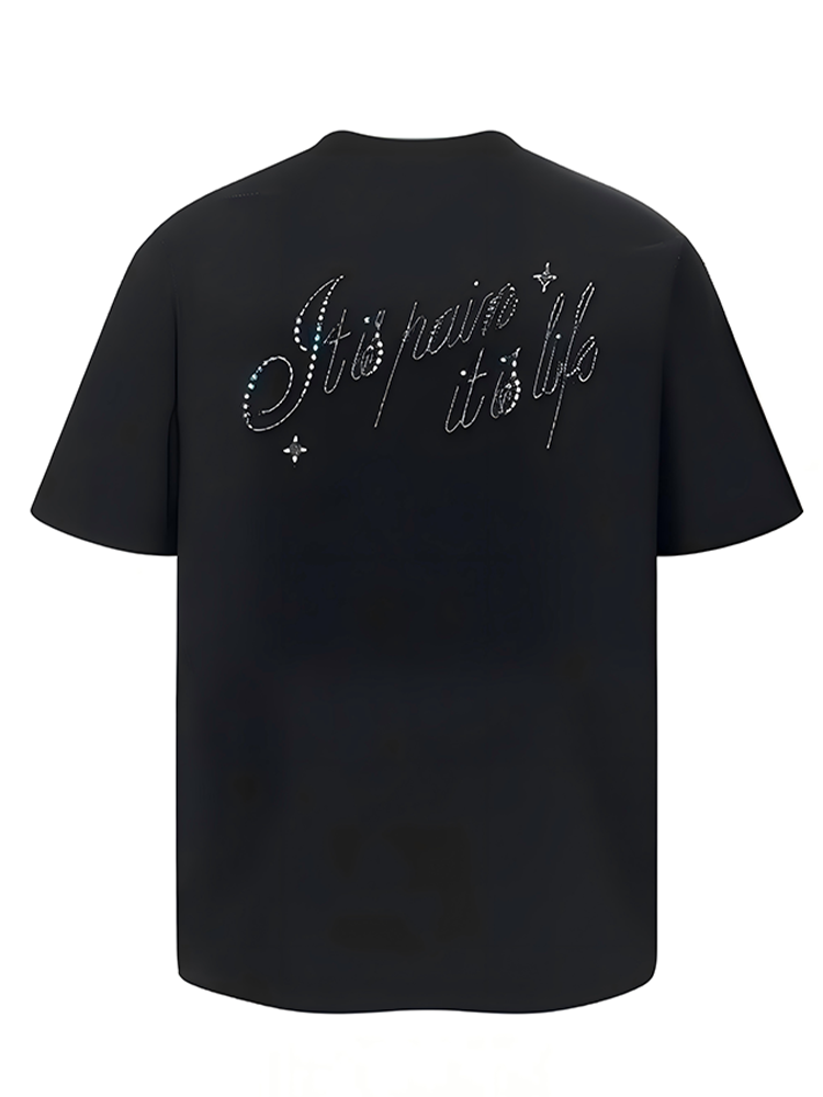 SMASHING Crystal Letter Crewneck Streetwear T-Shirt