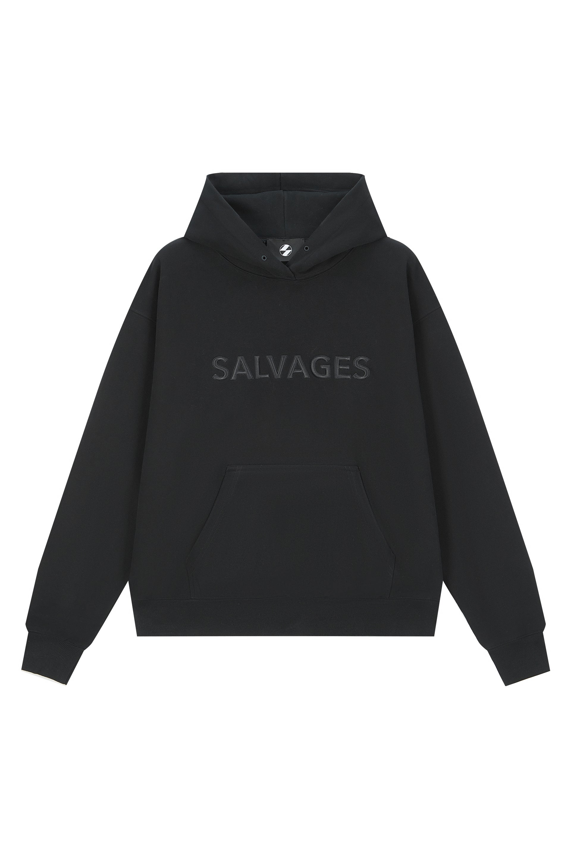 The Salvages Embroidered Logo Solid Color Hoodie
