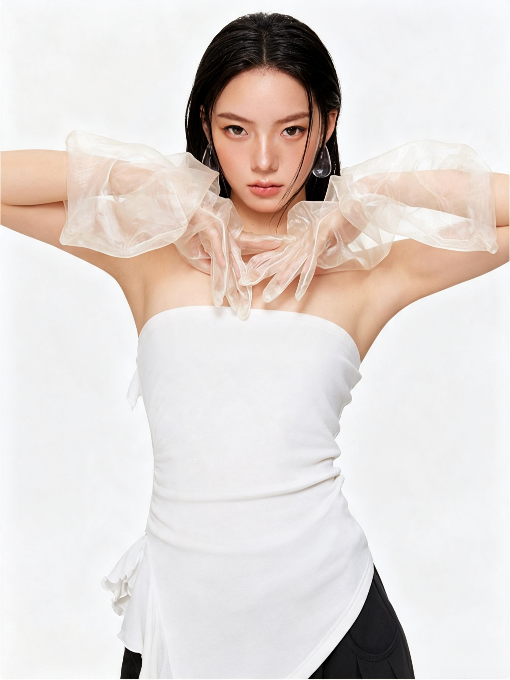 Not Boring Ruffle Hem Tube Top