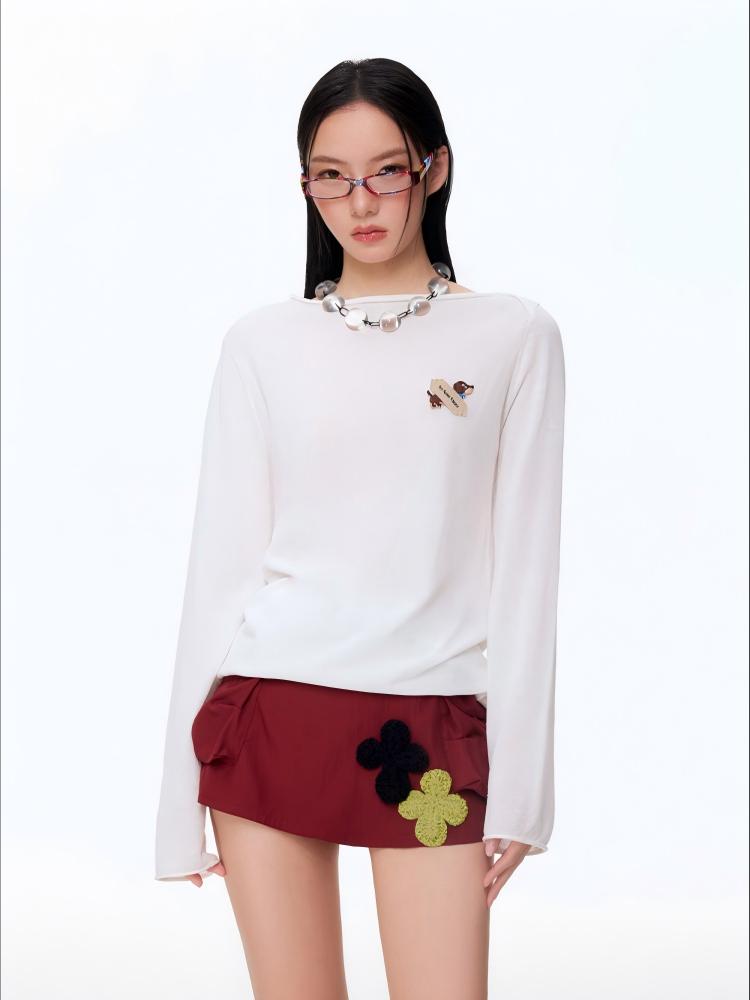 Not Boring Shoulder Casual Long-Sleeve Top