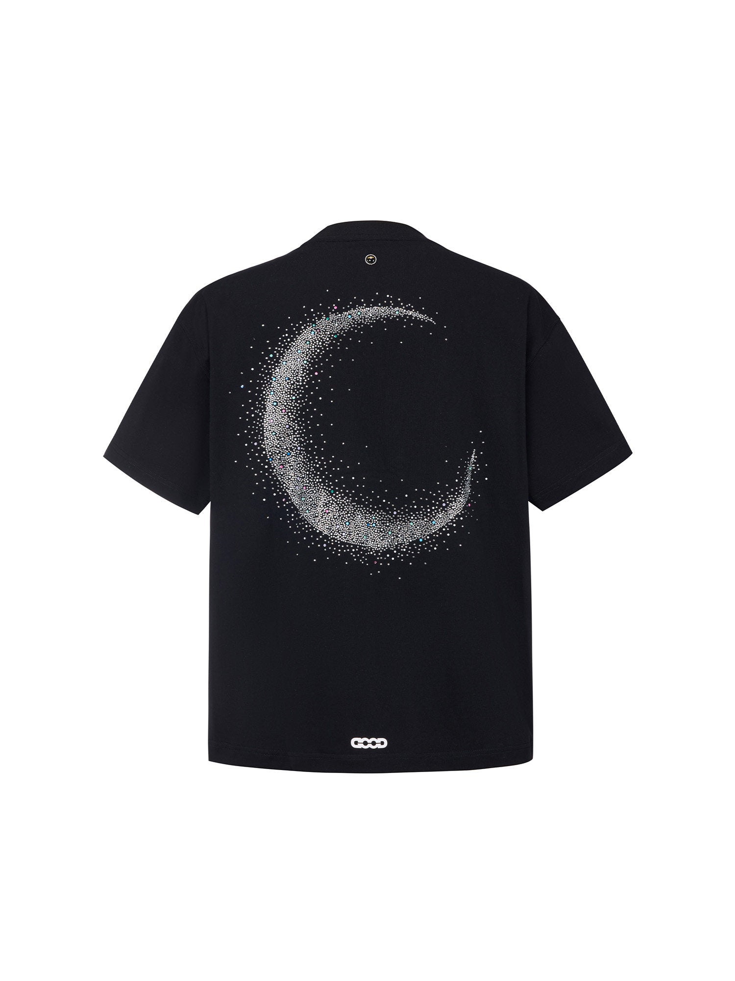 GOODBRAND26SS  Crescent Moon Rhinestone Unisex T-shirt
