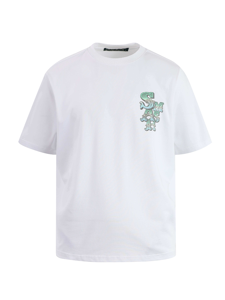 SMASHING Hawaii Limited Gradient Vintage Text Print Oversized T-Shirt