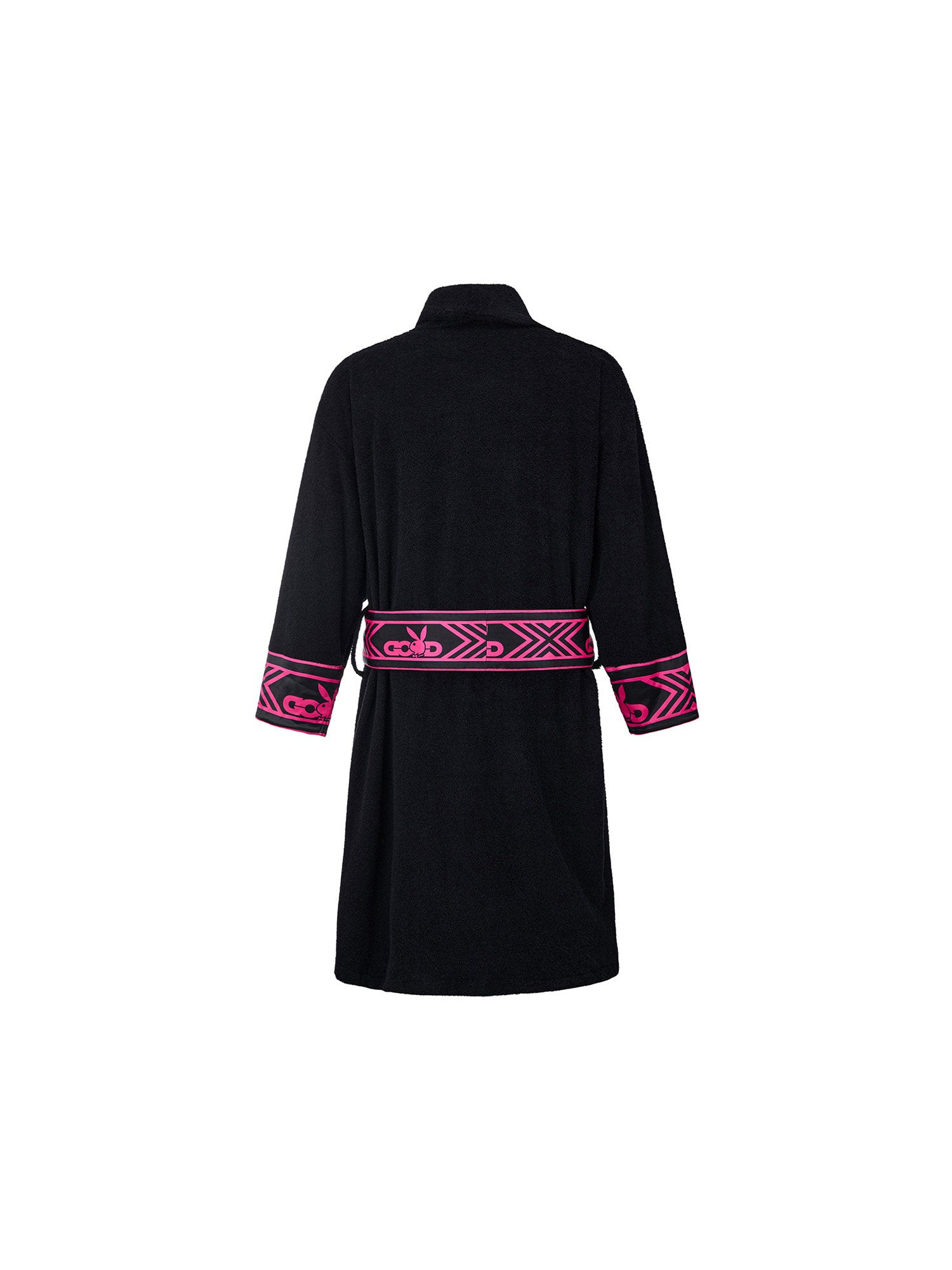 25FW PLAYBOY x GOODBRAND Geometric Trim Long Bathrobe