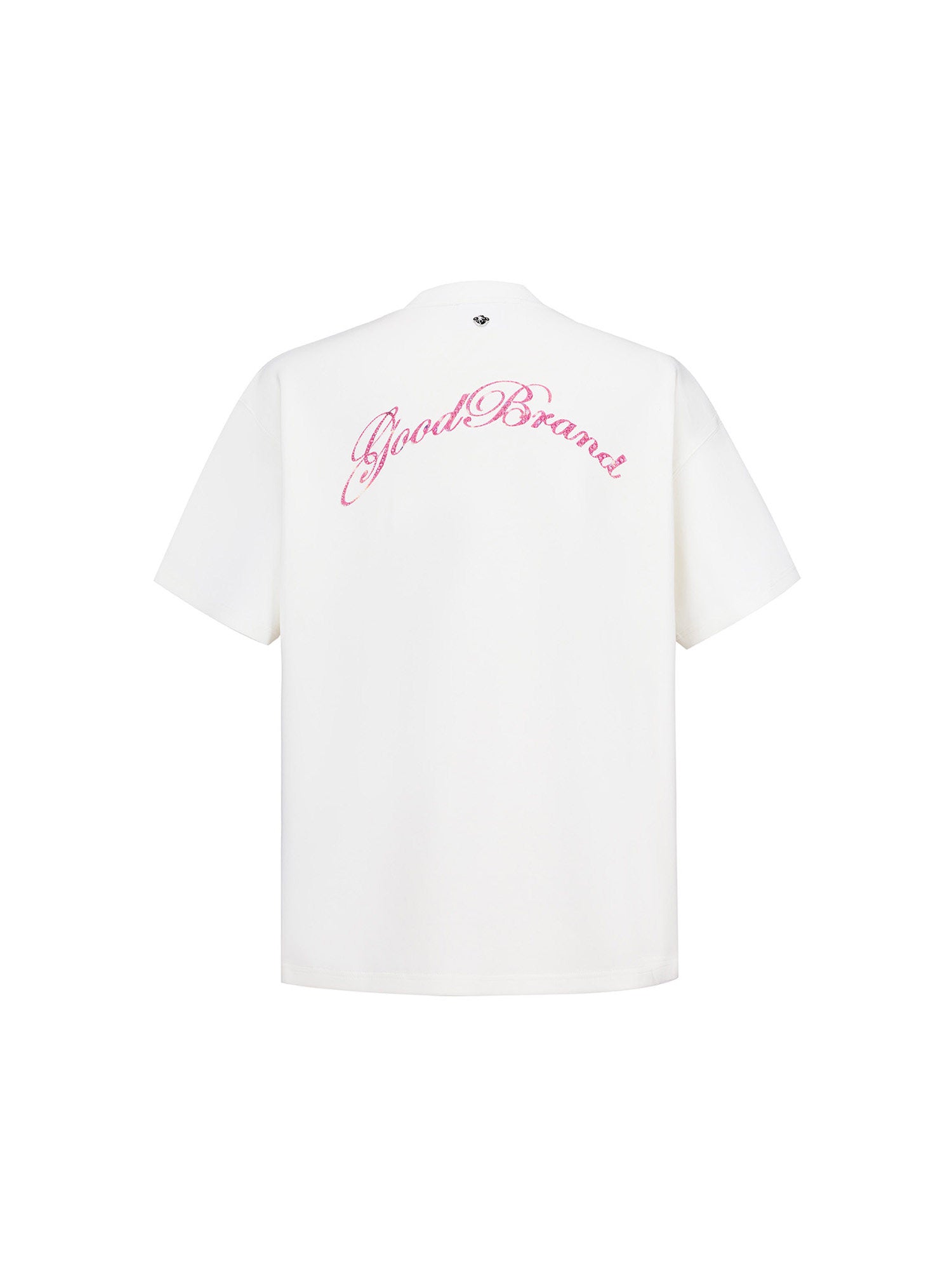GOODBRAND M26SS Pink Denim Rhinestone T-Shirt