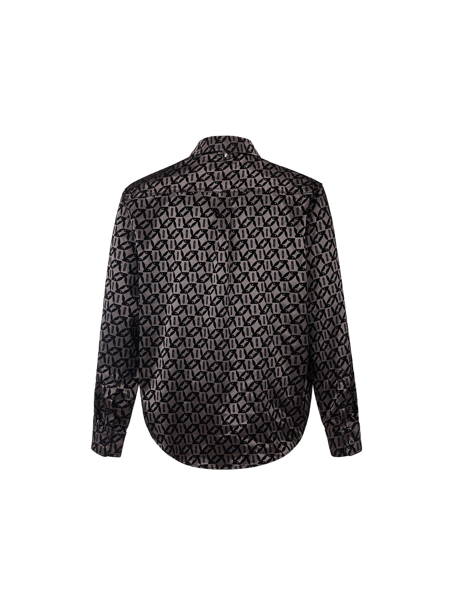 25FW Bunny Monogram Flocked Full Print Button Up Shirt