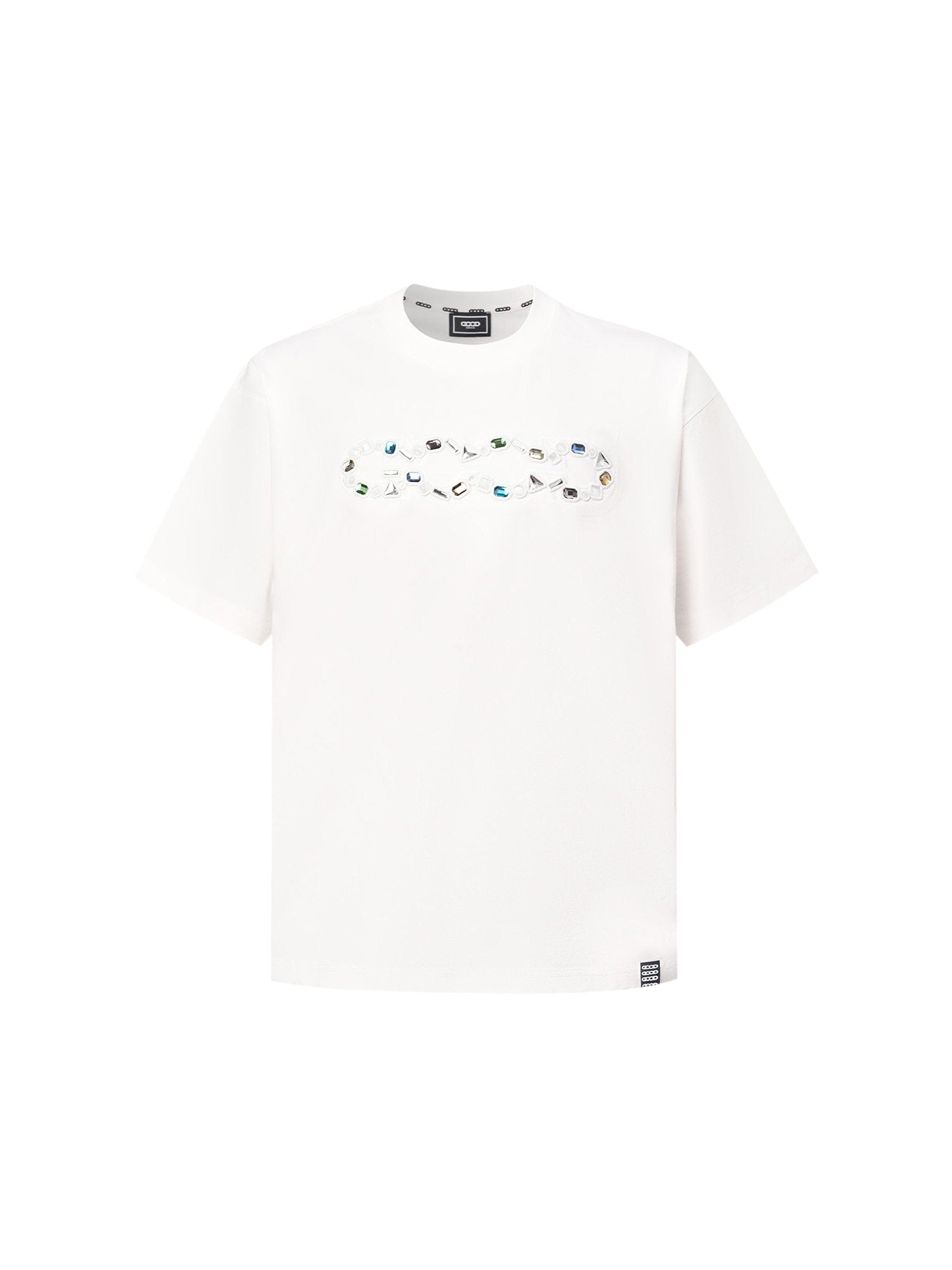 GOODBRAND 26SS Gemstone Embellished Logo T-shirt