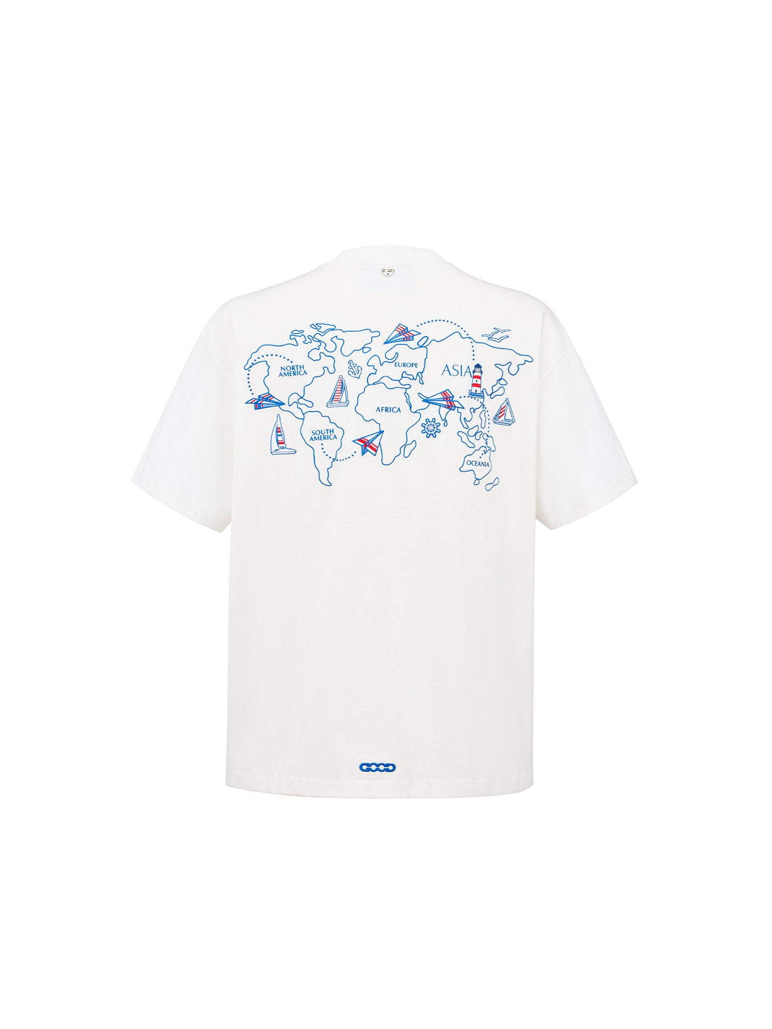 GOODBRAND 26SS World Map Graphic Embroidered T-Shirt