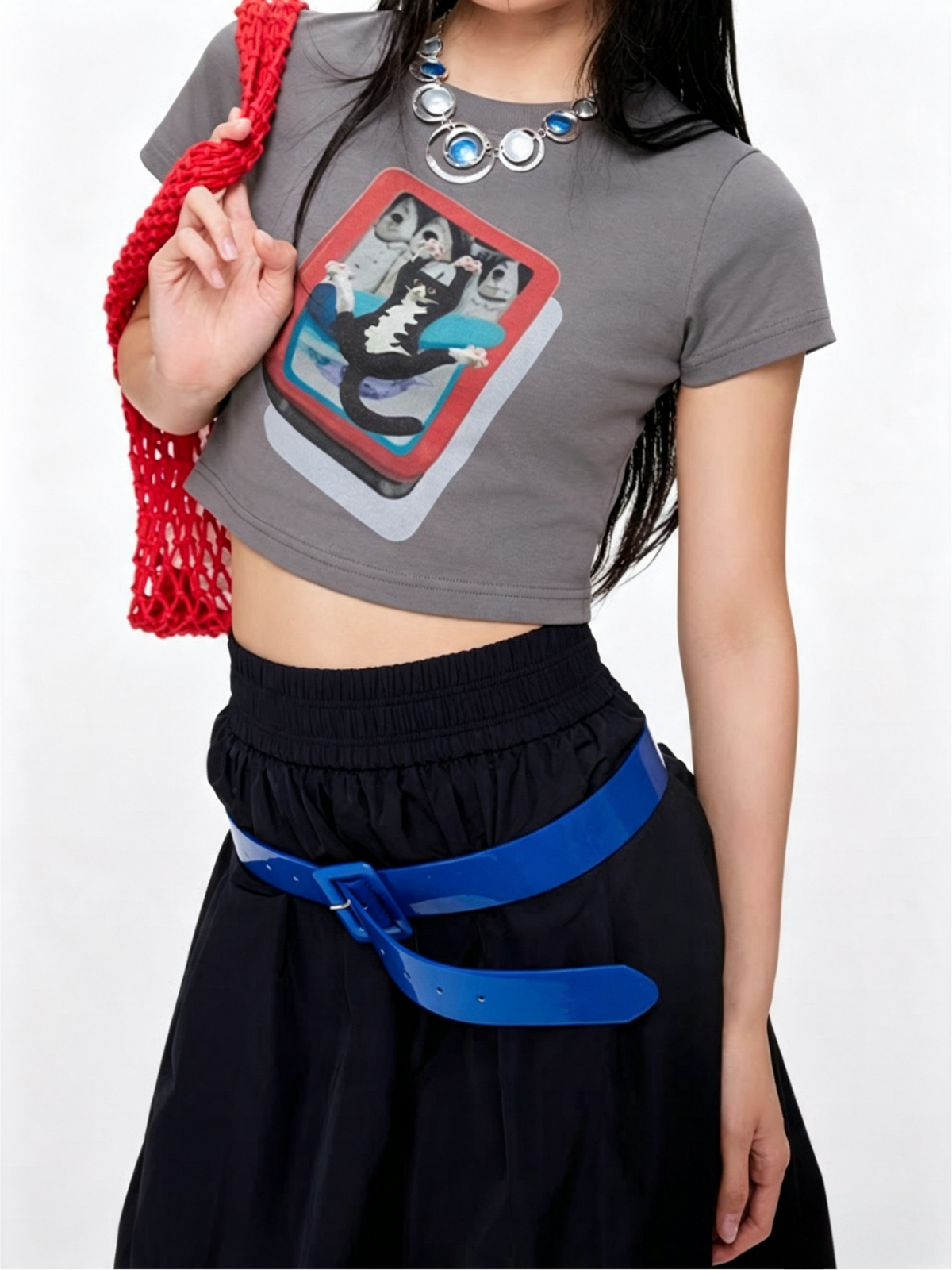 Not Boring A-line Midi Skirt