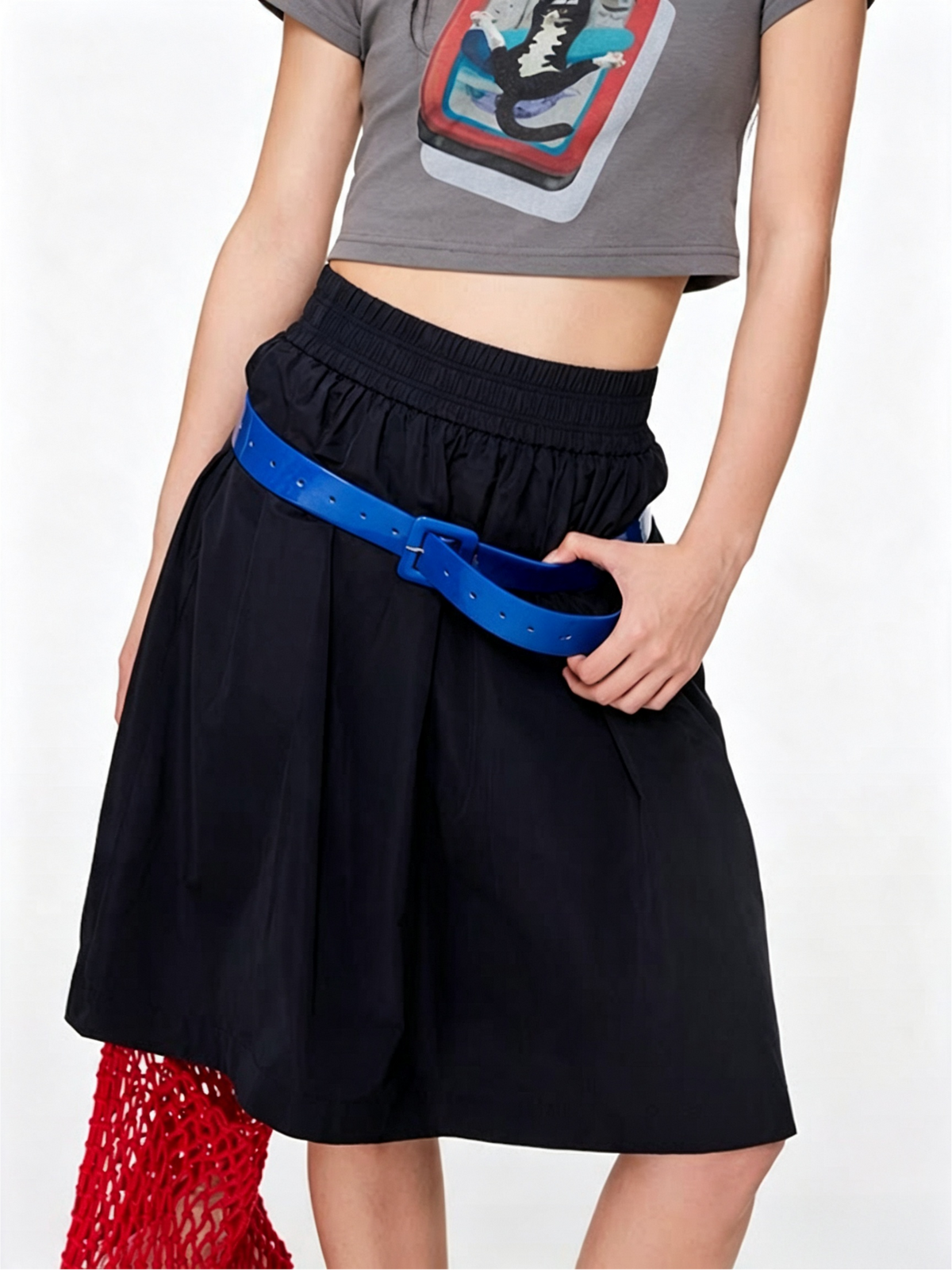 Not Boring A-line Midi Skirt