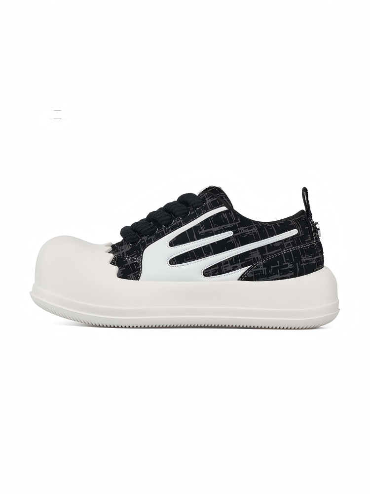RHIME USA Jagged Edge Multi-Print Height Boost Casual Sneakers
