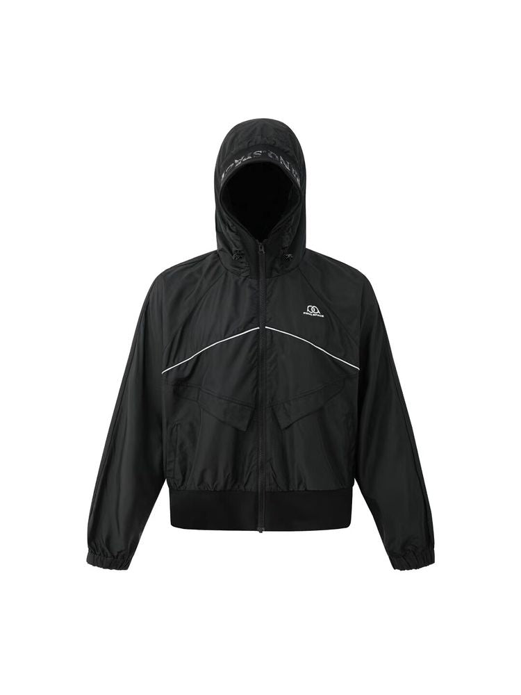 PANQ Logo Embroidered Full-Zip Casual Track Jacket