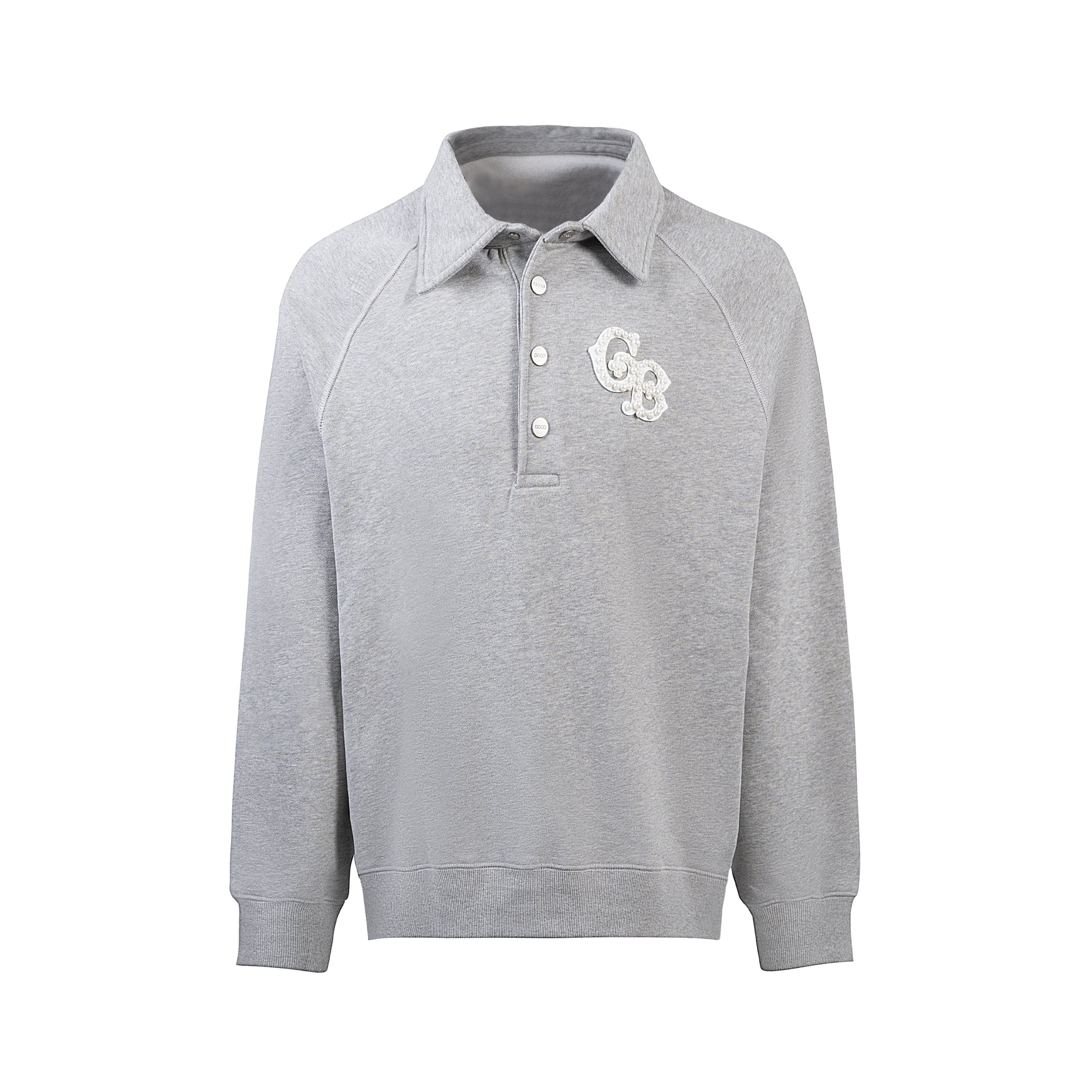 GOODBRAND 2024F/W Pearl Polo Long Sleeve Sweatshirt