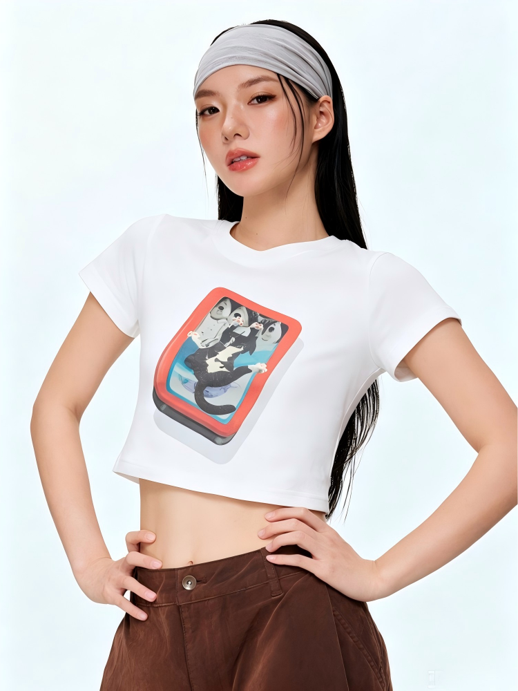 Not Boring Graphic crew neck T‑shirt