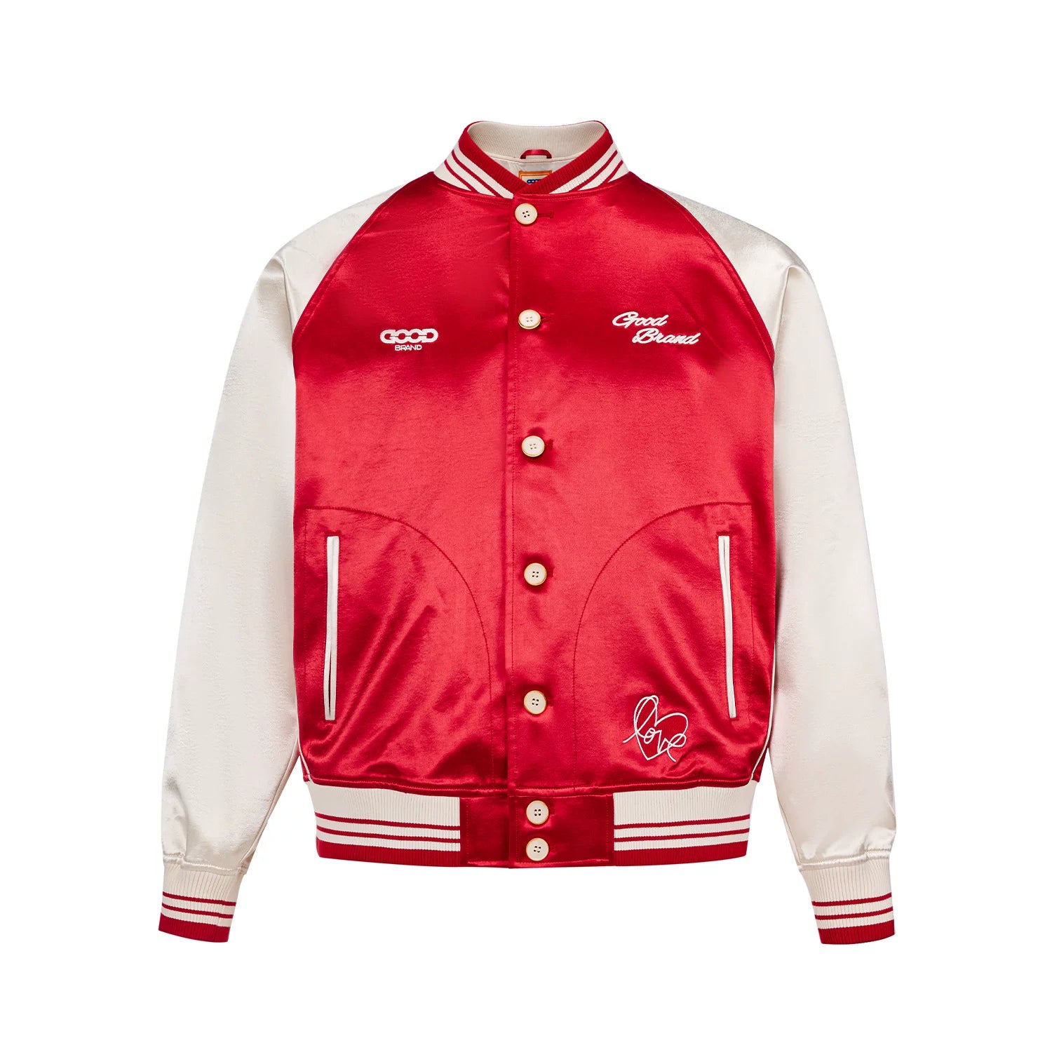 GOODBRAND 26SS Retro Satin Baseball Jacket