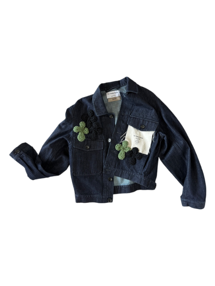 Not Boring Indigo Cropped Denim Jacket