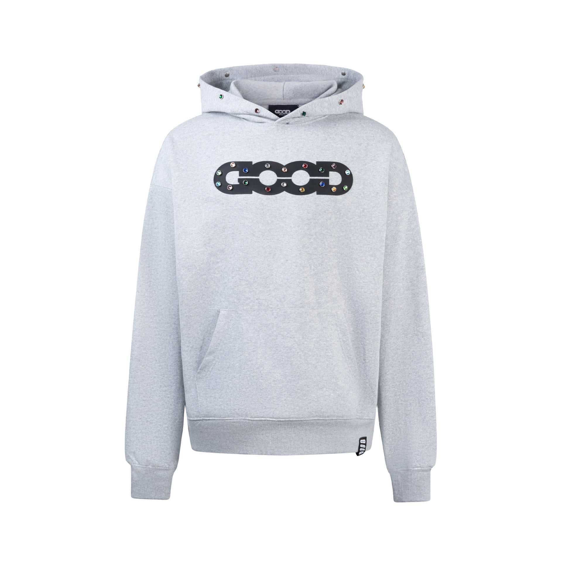 GOODBRAND 2024F/W Rainbow Land Gem Hooded Sweatshirt